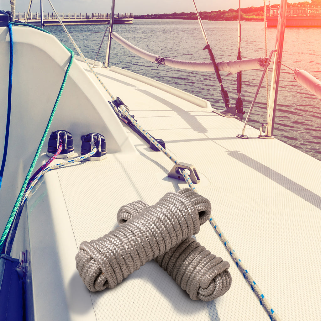 1/2" Double-Braided Nylon Dock Lines, 2-Pack